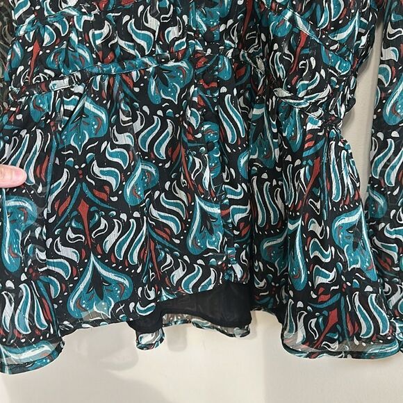 NWT Walter Baker Joan Top In Bohemian Teal - Picture 6 of 7